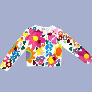 Michael Simon Wild Flower Cardigan Vintage Small